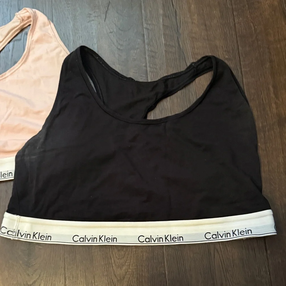 Calvin Klein Pink and Black Racerback Bralette Set - Picture 2 of 7